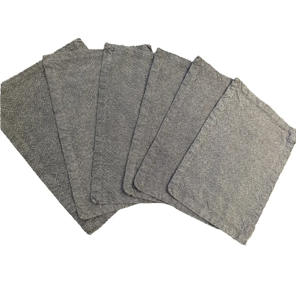 Pier 1 Imports Set of 6 100% Cotton Placemats 13x18‎ Dk Gray/White Made in India